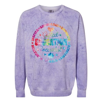 Gifted Education Specialist Appreciation Week Back To School Gift Colorblast Crewneck Sweatshirt