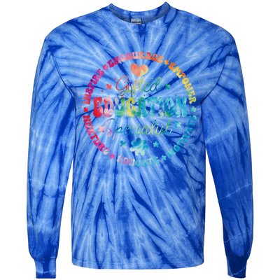 Gifted Education Specialist Appreciation Week Back To School Gift Tie-Dye Long Sleeve Shirt