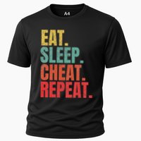 Gamer Eat Sleep Cheat Repeat Funny Gaming Humor Cooling Performance Crew T-Shirt