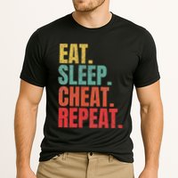 Gamer Eat Sleep Cheat Repeat Funny Gaming Humor Cooling Performance Crew T-Shirt