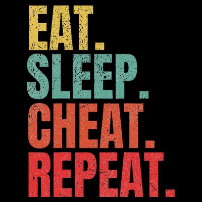 Gamer Eat Sleep Cheat Repeat Funny Gaming Humor T-Shirt