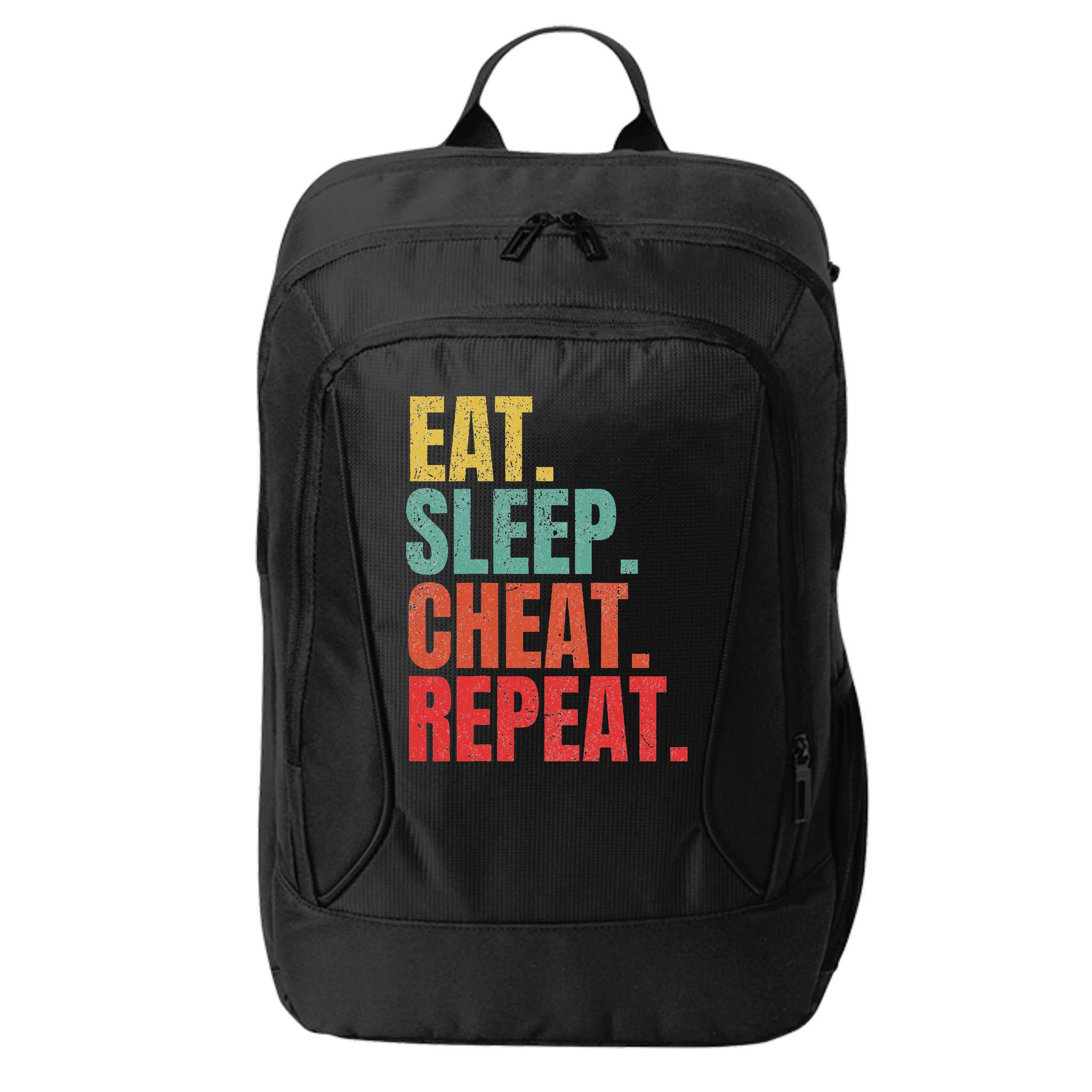 Gamer Eat Sleep Cheat Repeat Funny Gaming Humor City Backpack