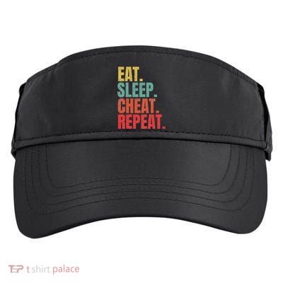 Gamer Eat Sleep Cheat Repeat Funny Gaming Humor Adult Drive Performance Visor