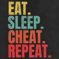Gamer Eat Sleep Cheat Repeat Funny Gaming Humor Adult Drive Performance Visor