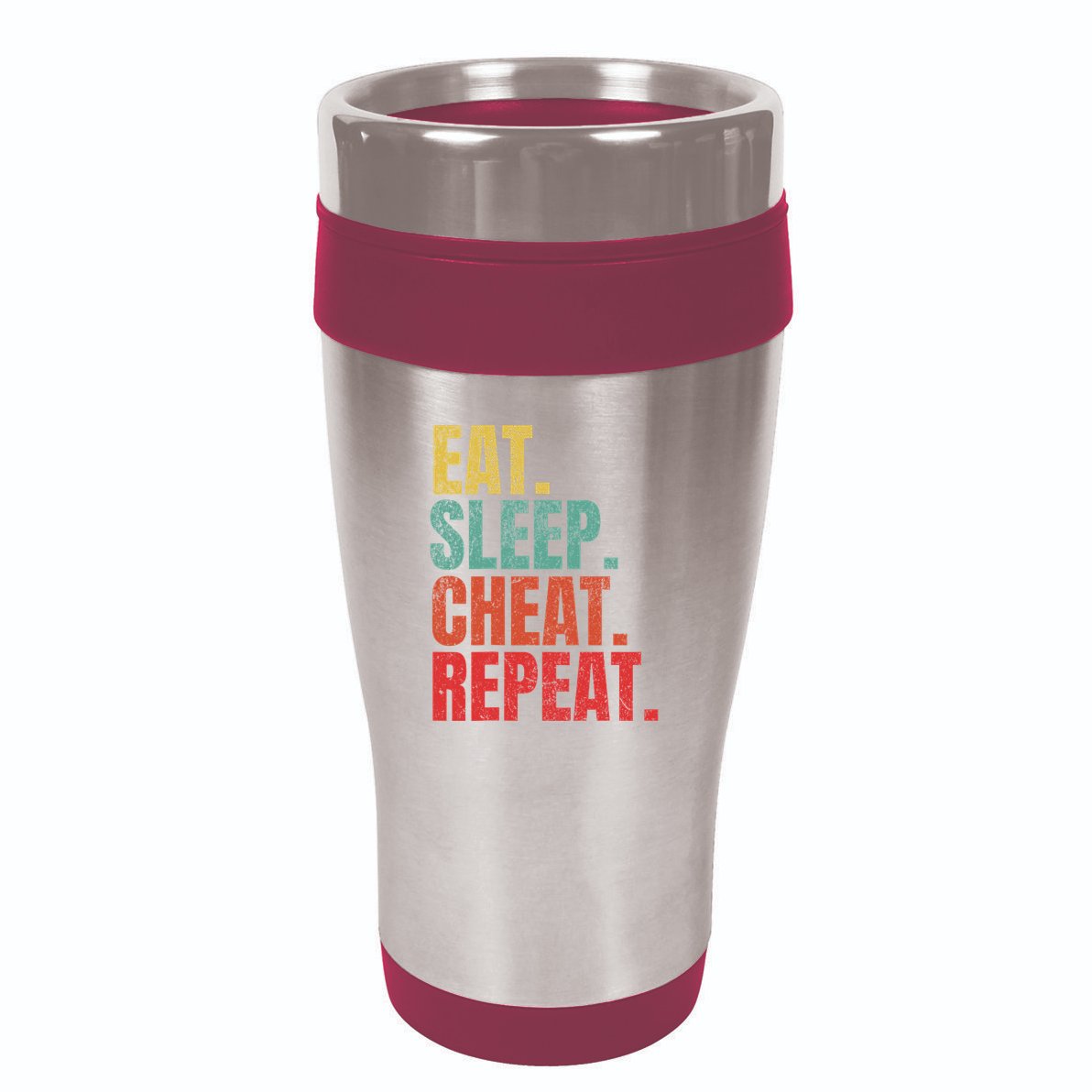 Gamer Eat Sleep Cheat Repeat Funny Gaming Humor 16oz Travel Tumbler