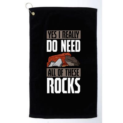 Geology Earth Scientists Geologists Mineral Collectors Rock Platinum Collection Golf Towel