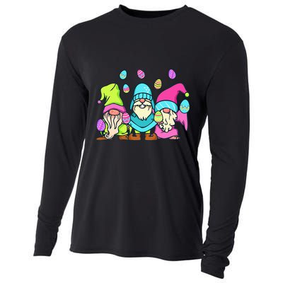 Gnome Easter Shirt Funny Easter Day With Gnomes Cooling Performance Long Sleeve Crew