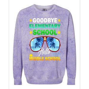 Goodbye Elementary School On My Way To Middle School Colorblast Crewneck Sweatshirt