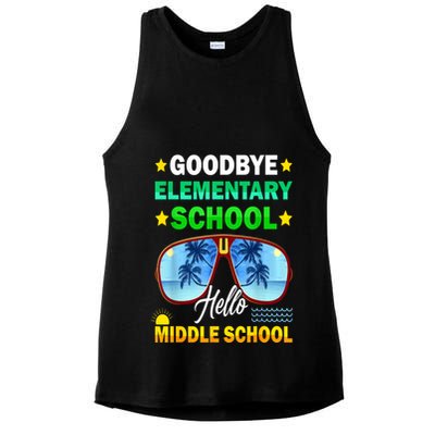 Goodbye Elementary School On My Way To Middle School Ladies PosiCharge Tri-Blend Wicking Tank