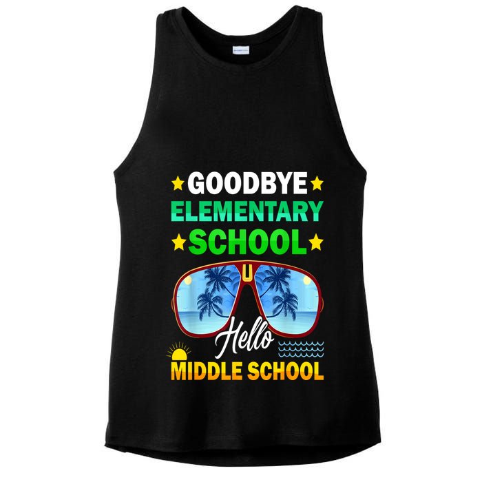 Goodbye Elementary School On My Way To Middle School Ladies PosiCharge Tri-Blend Wicking Tank