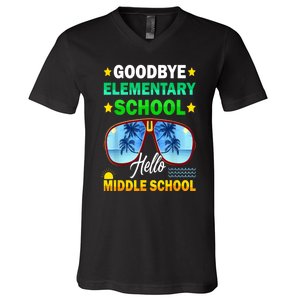 Goodbye Elementary School On My Way To Middle School V-Neck T-Shirt