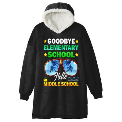 Goodbye Elementary School On My Way To Middle School Hooded Wearable Blanket