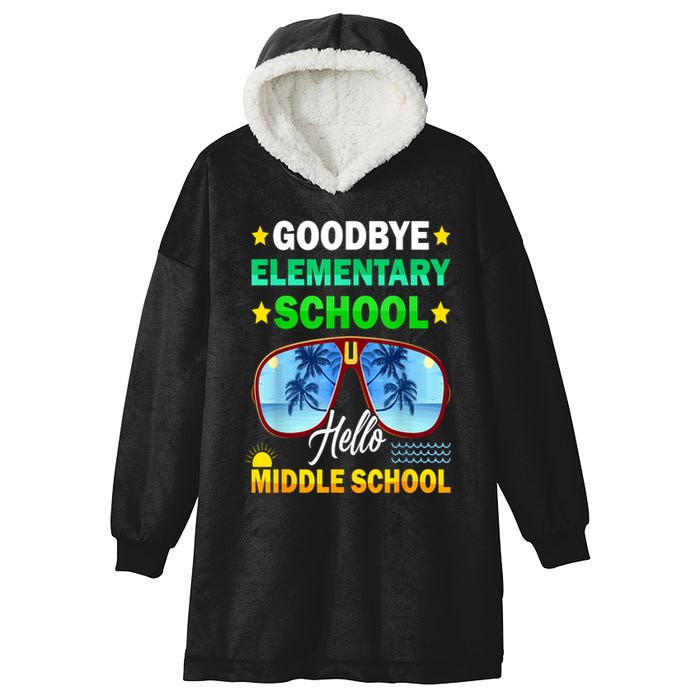 Goodbye Elementary School On My Way To Middle School Hooded Wearable Blanket