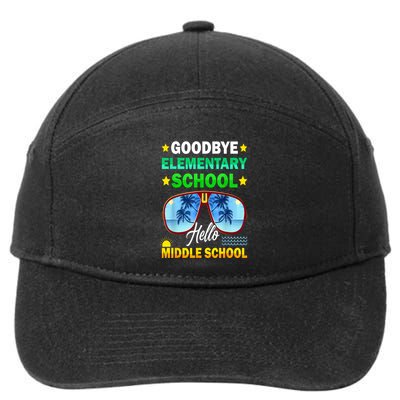 Goodbye Elementary School On My Way To Middle School 7-Panel Snapback Hat