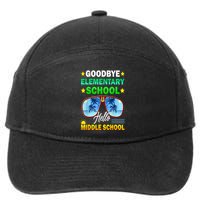 Goodbye Elementary School On My Way To Middle School 7-Panel Snapback Hat