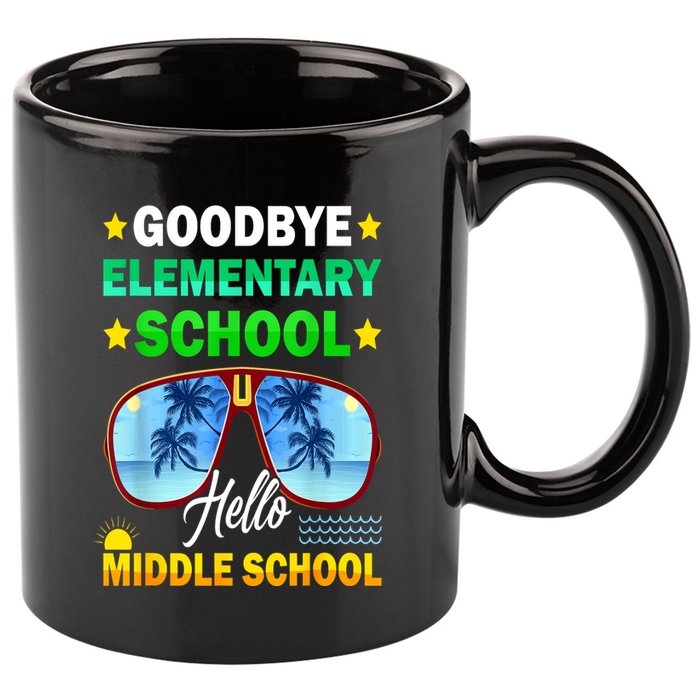 Goodbye Elementary School On My Way To Middle School 11oz C Handle Ceramic Mug