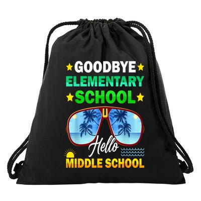 Goodbye Elementary School On My Way To Middle School Drawstring Bag