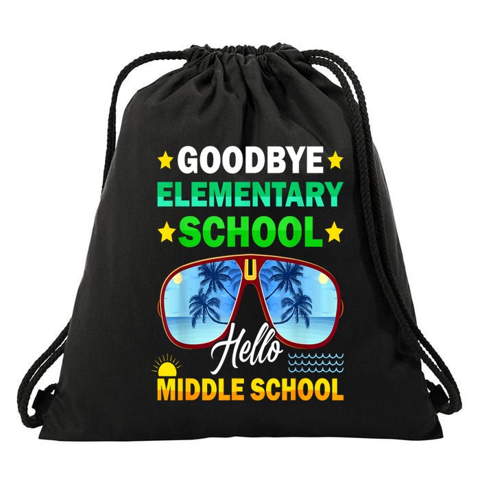 Goodbye Elementary School On My Way To Middle School Drawstring Bag