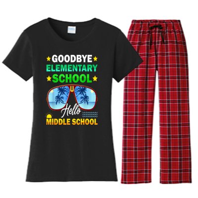 Goodbye Elementary School On My Way To Middle School Women's Flannel Pajama Set