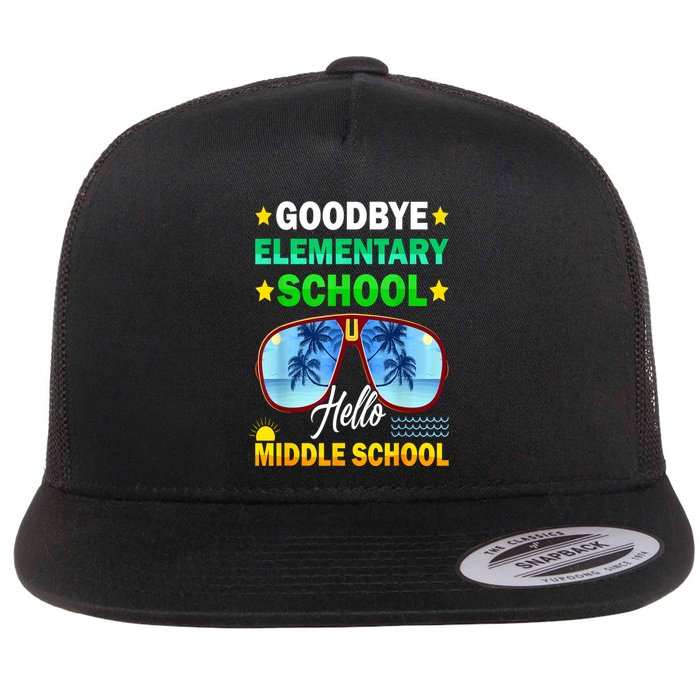 Goodbye Elementary School On My Way To Middle School Flatbill Hat
