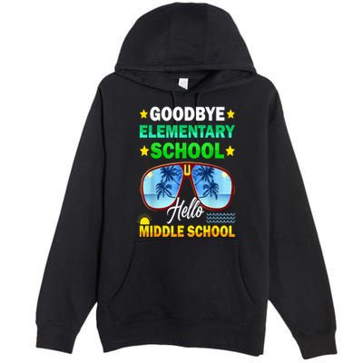 Goodbye Elementary School On My Way To Middle School Premium Pullover Hoodie