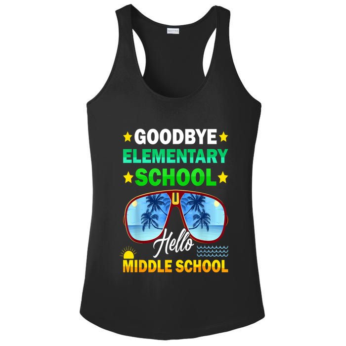 Goodbye Elementary School On My Way To Middle School Ladies PosiCharge Competitor Racerback Tank