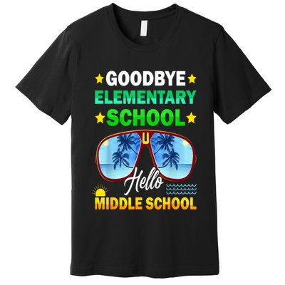 Goodbye Elementary School On My Way To Middle School Premium T-Shirt