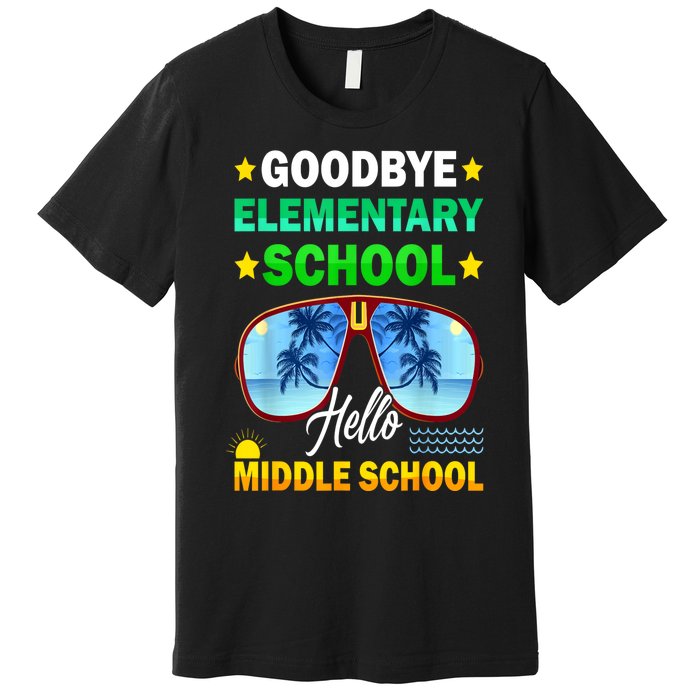 Goodbye Elementary School On My Way To Middle School Premium T-Shirt