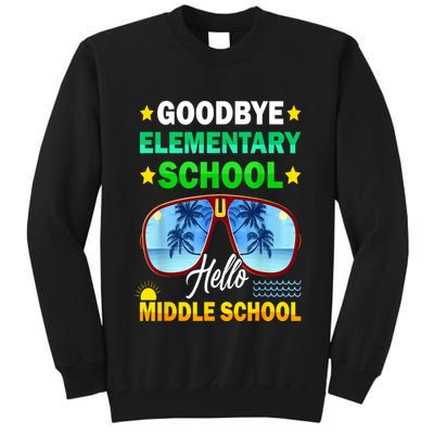 Goodbye Elementary School On My Way To Middle School Tall Sweatshirt