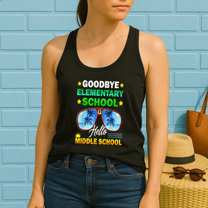 Goodbye Elementary School On My Way To Middle School Womens Tank Top