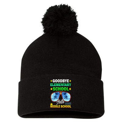 Goodbye Elementary School On My Way To Middle School Pom Pom 12in Knit Beanie