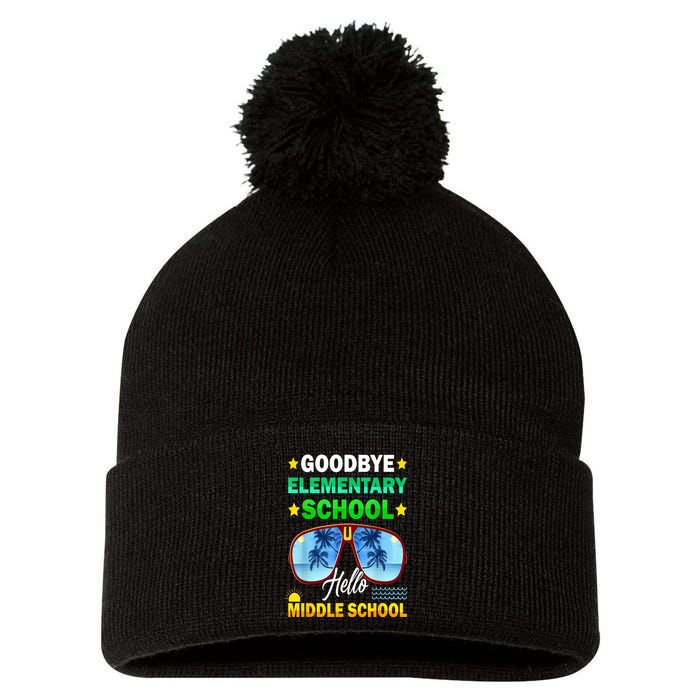 Goodbye Elementary School On My Way To Middle School Pom Pom 12in Knit Beanie