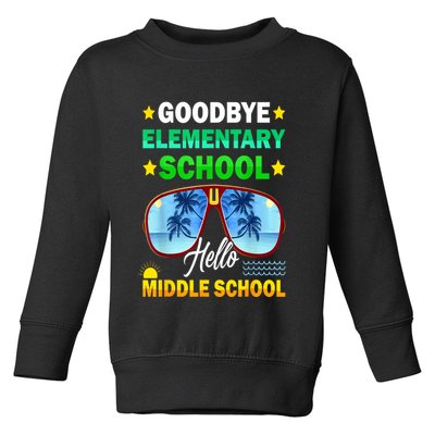Goodbye Elementary School On My Way To Middle School Toddler Sweatshirt