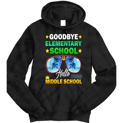 Goodbye Elementary School On My Way To Middle School Tie Dye Hoodie