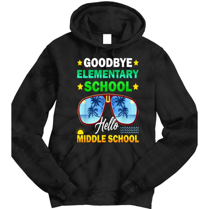 Goodbye Elementary School On My Way To Middle School Tie Dye Hoodie