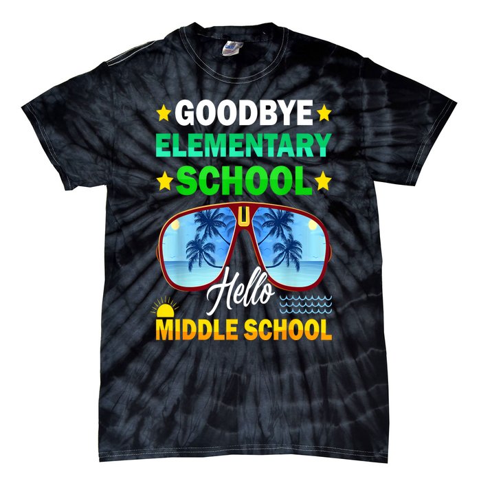 Goodbye Elementary School On My Way To Middle School Tie-Dye T-Shirt