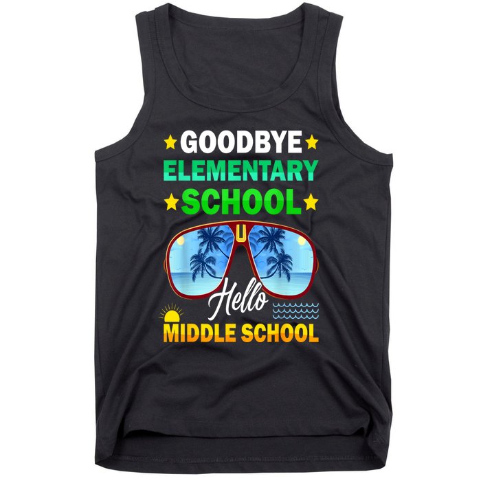 Goodbye Elementary School On My Way To Middle School Tank Top