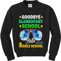 Goodbye Elementary School On My Way To Middle School Kids Sweatshirt