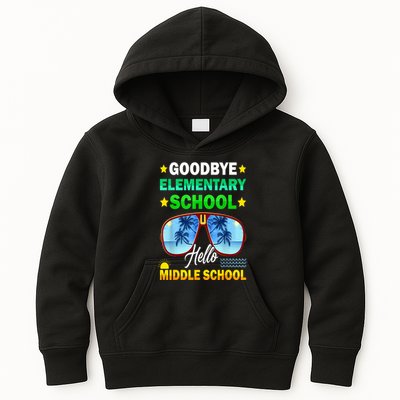 Goodbye Elementary School On My Way To Middle School Kids Hoodie