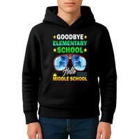 Goodbye Elementary School On My Way To Middle School Kids Hoodie