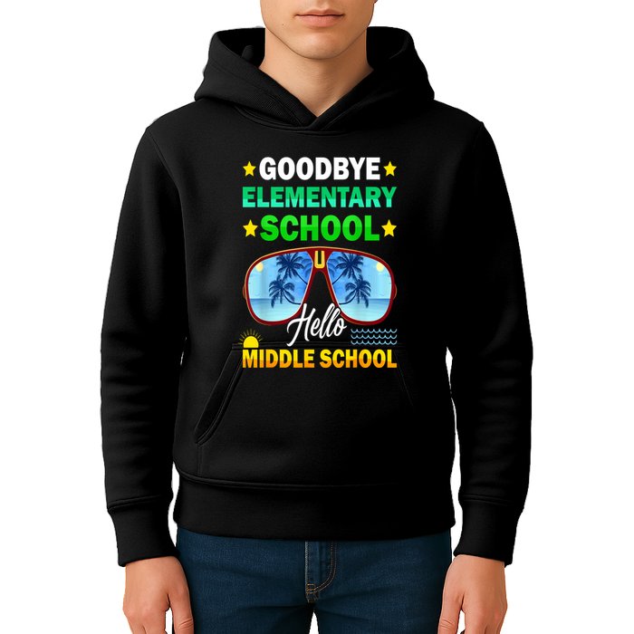 Goodbye Elementary School On My Way To Middle School Kids Hoodie