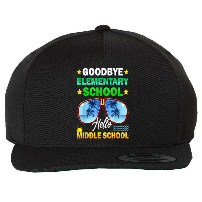 Goodbye Elementary School On My Way To Middle School Wool Snapback Cap