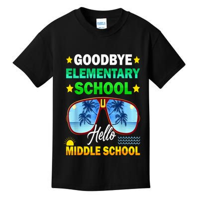 Goodbye Elementary School On My Way To Middle School Kids T-Shirt