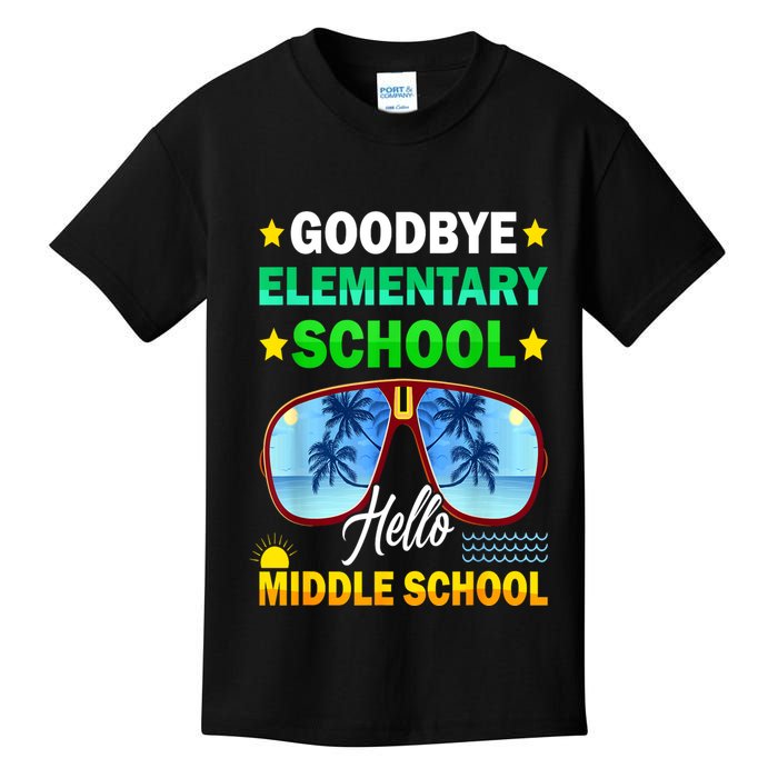 Goodbye Elementary School On My Way To Middle School Kids T-Shirt