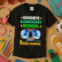 Goodbye Elementary School On My Way To Middle School Kids T-Shirt