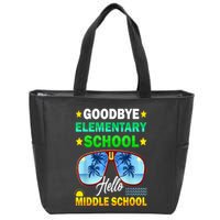 Goodbye Elementary School On My Way To Middle School Zip Tote Bag