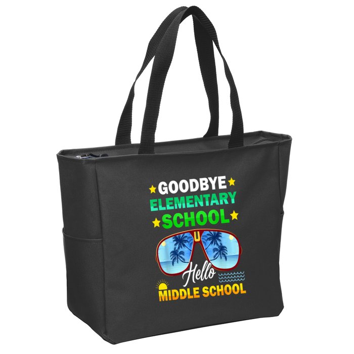 Goodbye Elementary School On My Way To Middle School Zip Tote Bag