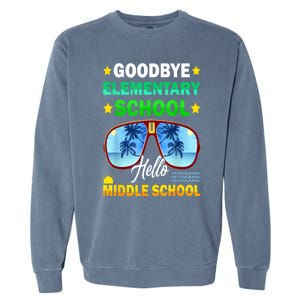 Goodbye Elementary School On My Way To Middle School Garment-Dyed Sweatshirt