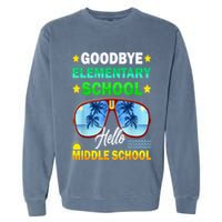 Goodbye Elementary School On My Way To Middle School Garment-Dyed Sweatshirt