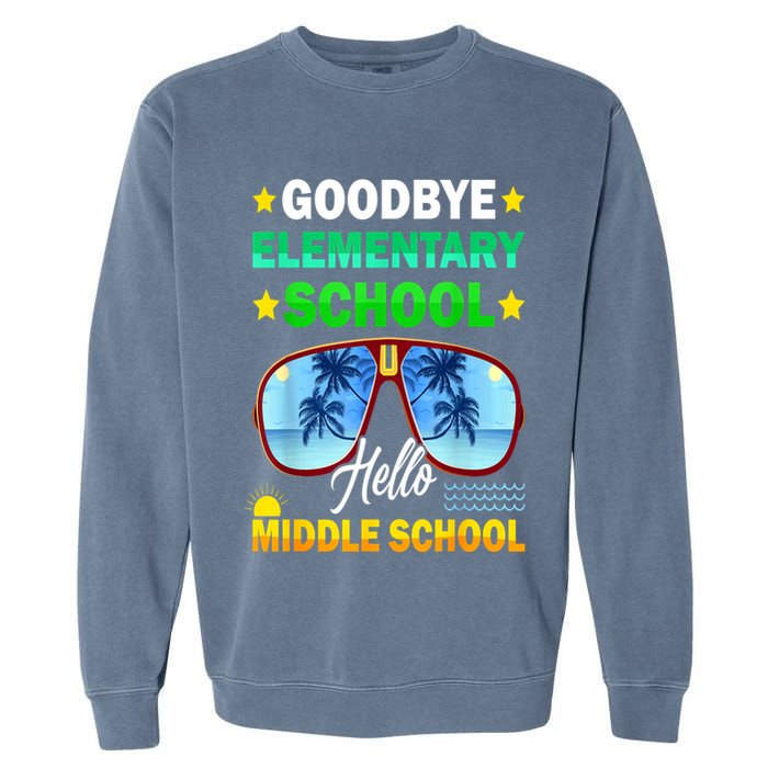 Goodbye Elementary School On My Way To Middle School Garment-Dyed Sweatshirt
